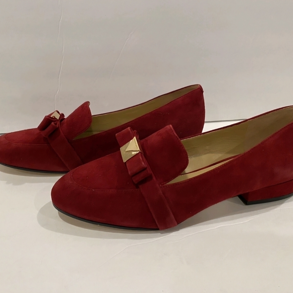 Michael Kors Chic Red Suede Loafers 7.5